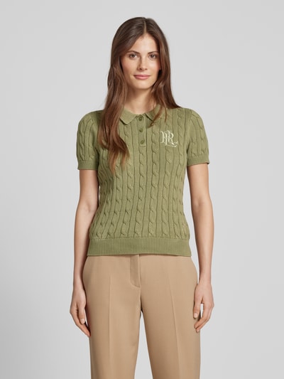 Lauren Ralph Lauren Poloshirt in Strick-Optik Oliv 4