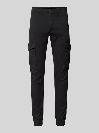 Jack & Jones Tapered Fit Cargohose mit Gürtelschlaufen Modell 'PAUL FLAKE' Black 2