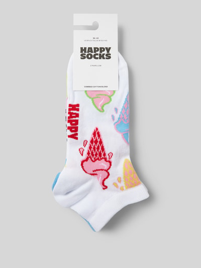 Happy Socks Sneakersocken mit Stretch-Anteil Modell 'Ice Cream' im 2er-Pack Weiss 3