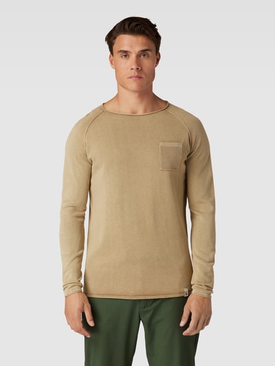 Colours & Sons Gebreide pullover met ronde hals, model 'GARMENT' Lichtgroen - 4