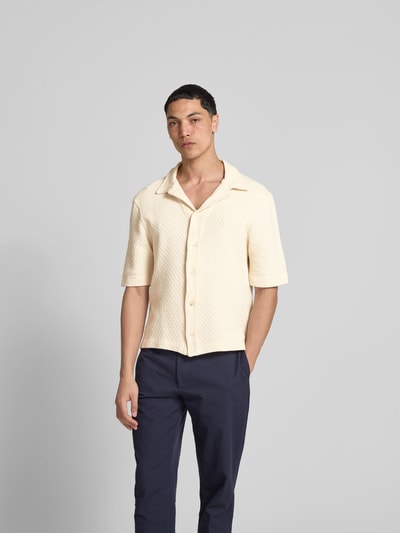 Officine Générale Freizeithemd mit Knopfleiste Offwhite 4
