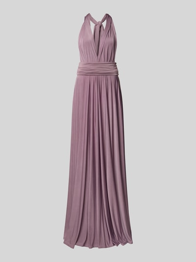 Rose Avenue Abendkleid mit V-Ausschnitt und Taillenband Pflaume 2