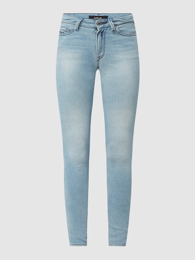 Replay Skinny fit jeans met stretch, model 'New Luz'  Lichtblauw - 2