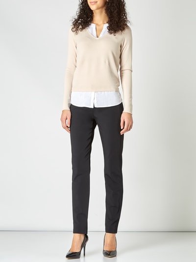 Taifun Skinny fit stoffen broek met stretch Zwart - 1