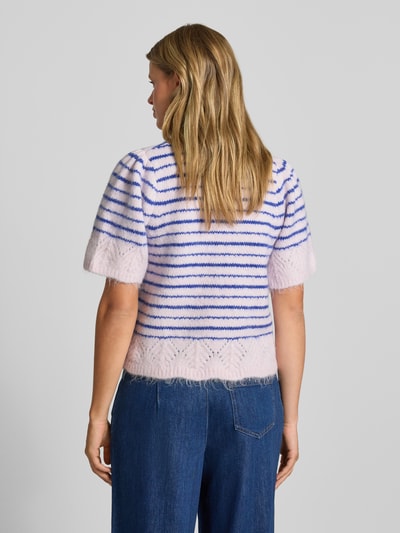 PIECES Regular Fit T-Shirt mit Woll-Anteil Modell 'ASIRA' Flieder Melange 5
