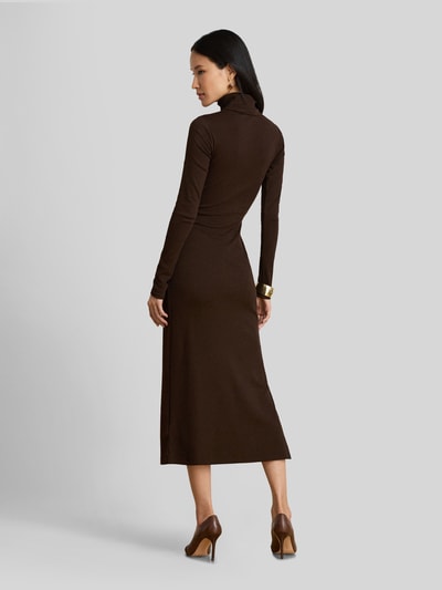 Lauren Ralph Lauren Regular Fit Freizeitkleid aus Baumwoll-Modal-Mix Dunkelbraun 5