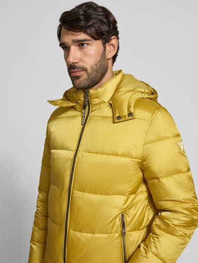 GUESS Steppjacke mit Reißverschlusstaschen Senf 3