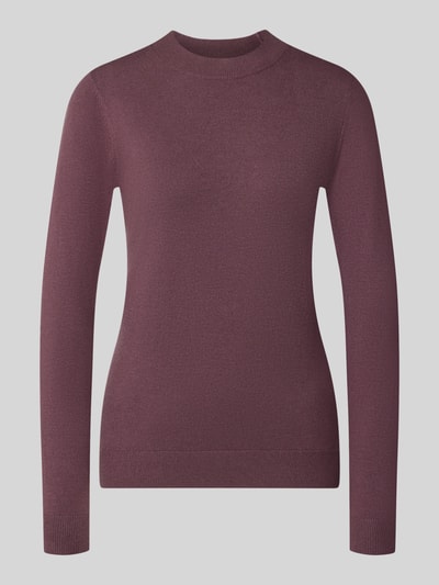 Christian Berg Woman Slim Fit Strickpullover mit elastischen Abschlüssen Aubergine 2
