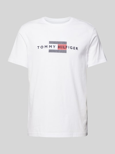 Tommy Hilfiger T-Shirt mit Label-Print Weiss 2