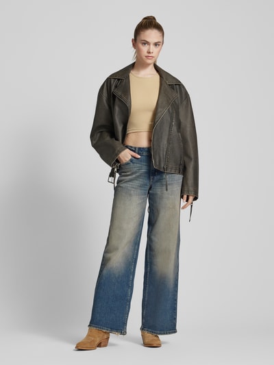 Only Jeans mit weitem Bein im Used-Look Modell 'MADISON' Jeansblau 1