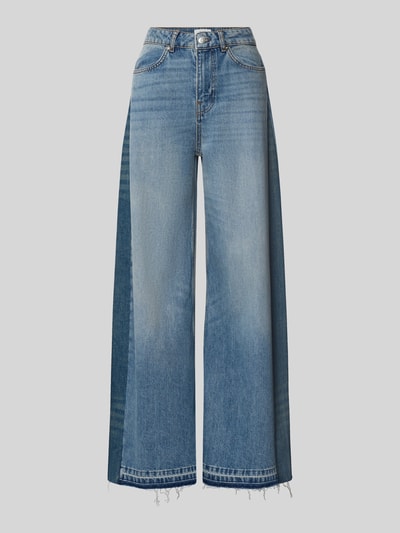 Productfoto, Wide Leg Jeans met Fransensaum Model 'MISLAV' van ba&sh, puur katoen, wide fit, steekzakken, achterzakken, bandwijdte maat 36: 38 cm, binnenbeenlengte maat 36: 82 cm