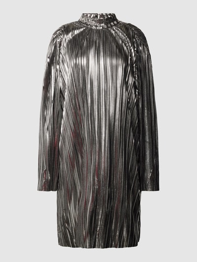Selected Femme Kleid im Metallic-Look Modell 'NALINE' Silber 2