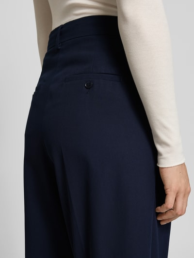 Weekend Max Mara Wide leg bandplooibroek van puur katoen, model 'VETTURA' Marineblauw - 3