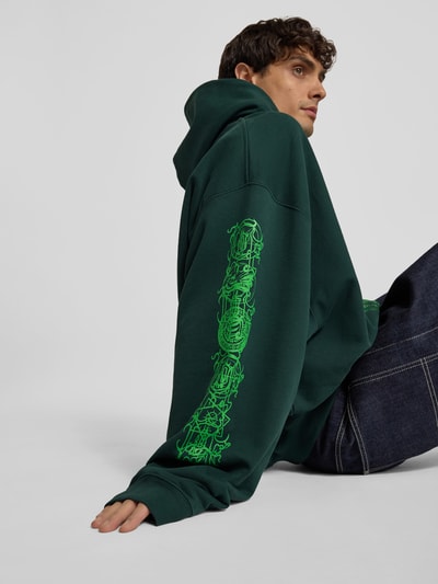 VETEMENTS Oversized Hoodie mit Motiv-Print Dunkelgruen 3