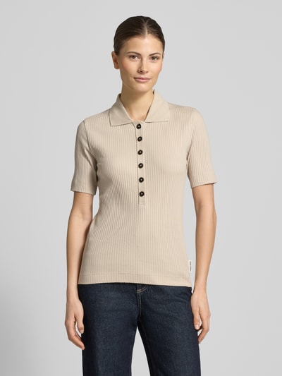 Marc O'Polo Koszulka polo o kroju slim fit z mieszanki bawełny i modalu Beżowy 4