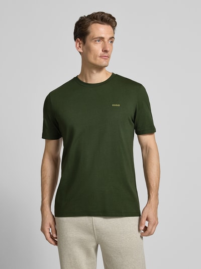 HUGO T-Shirt mit Rundhalsausschnitt Modell 'Dero' Dunkelgruen 4