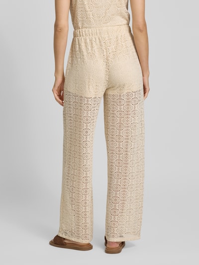 Vero Moda Wijde broek van kant, model 'MAYA' Offwhite - 5
