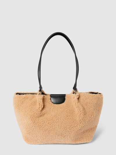 Seidenfelt Shopper mit Teddyfell Modell 'JUTIS' Camel 4