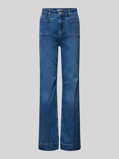 Christian Berg Woman Wide leg jeans met strookzakken Blauw - 2