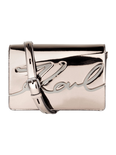 Karl Lagerfeld Crossbody Bag aus echtem Leder Silber 2