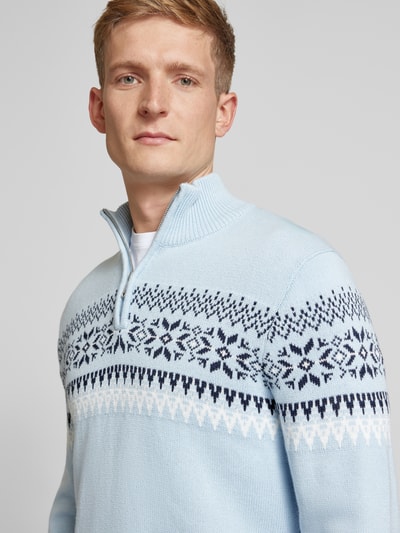 MCNEAL Gebreide pullover met opstaande kraag Lichtblauw - 3