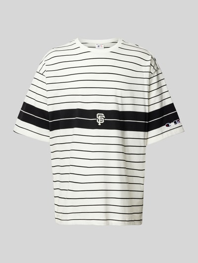 CHAMPION Oversized T-Shirt mit Label-Stitching Offwhite 1