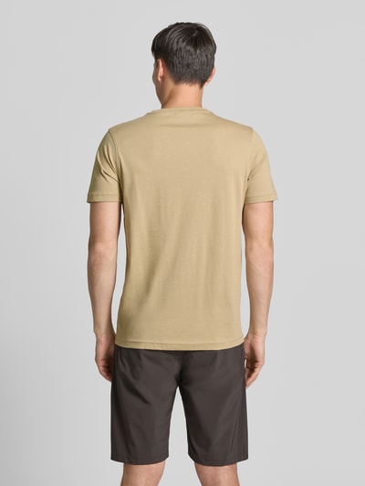 LERROS T-Shirt mit Rundhalsausschnitt und Logo-Stitching Beige 5