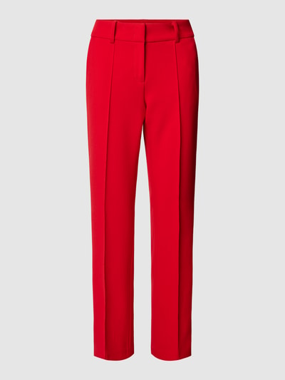 Cambio Stoffen broek met persplooien, model 'FARAH' Rood - 2