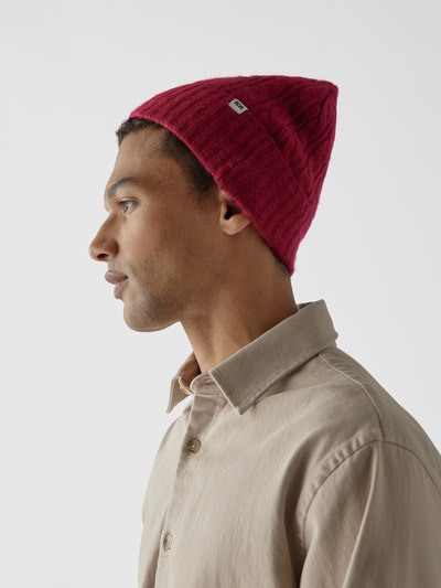 WOOD WOOD Beanie mit Zopfmuster Pink 1