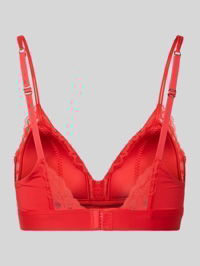 BOSS Bralette mit Spitzenbesatz Modell 'TRIANGLE_BLOSSOM' Rot 3