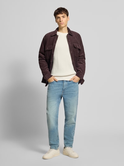 Hugo Blue Regular Fit Strickpullover aus reiner Baumwolle Modell 'SONNEE' Offwhite 1