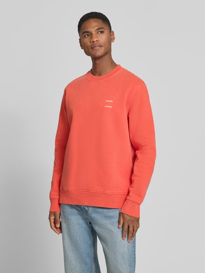 Samsøe Samsøe Bluza z nadrukiem z logo model „JOEL” Jasnoczerwony 4