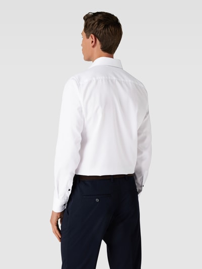 Eterna Slim Fit Business-Hemd mit Strukturmuster Weiß 5