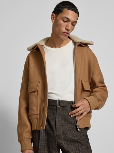 Officine Générale Stoffhose mit Gesäßtaschen Mittelbraun 3