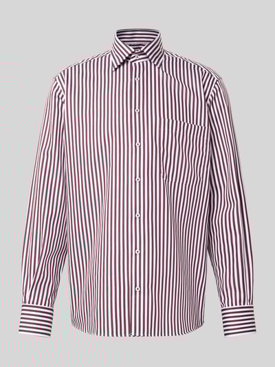 ETERNA Regular Fit Freizeithemd aus reiner Baumwolle mit Kentkragen Bordeaux 2