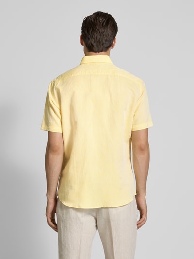 Jake*s Slim Fit Leinenhemd mit Knopfleiste LIGHT CORAL 5