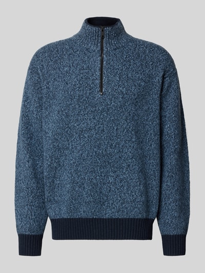 BOSS Orange Regular Fit Troyer aus Woll-Mix mit Yak-Anteil Modell 'KOBEAR' Marine 2