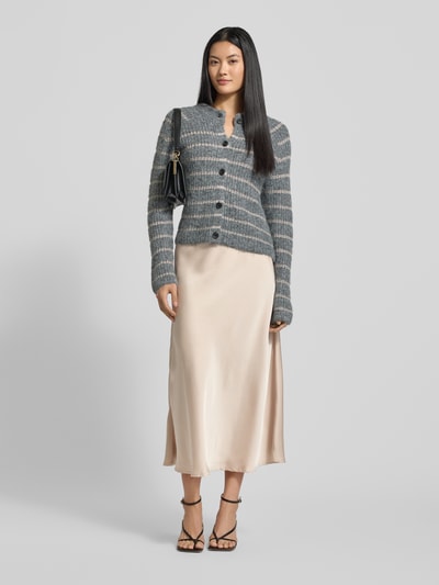 VERO MODA Kurtka z dzianiny o kroju regular fit z dodatkiem wełny model ‘AWESOME SHINE’ Ciemnoszary melanż 1