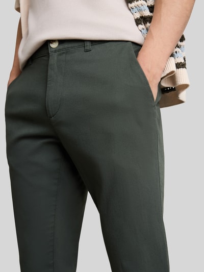 Tom Tailor Slim Fit Chino aus Baumwoll-Mix Modell 'TRAVIS' Oliv 3
