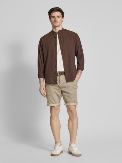 Lerros Bermudas mit Gürtel und Gesäßtaschen Beige 1