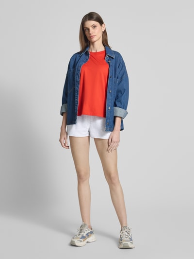 American Vintage Sweatshorts met elastische band, model 'ATUBAY' Lichtgrijs gemêleerd - 1