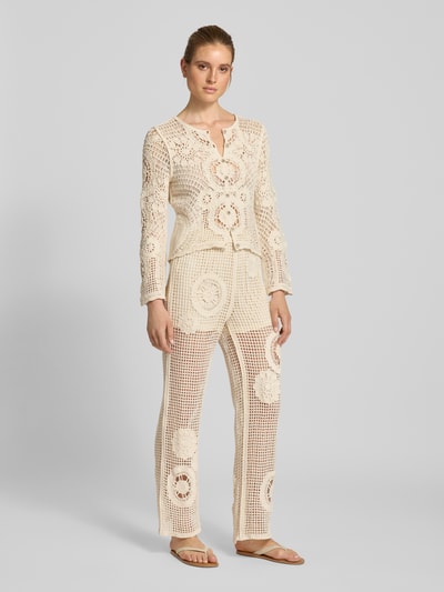 YAS High waist broek met elastische band, model 'FIRO' Offwhite - 1