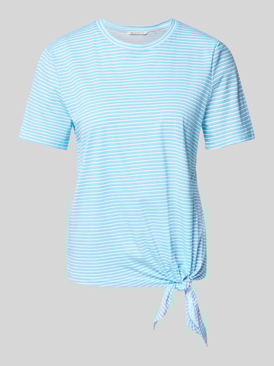Tom Tailor Denim Regular Fit T-Shirt mit Knoten Detail Hellblau 2