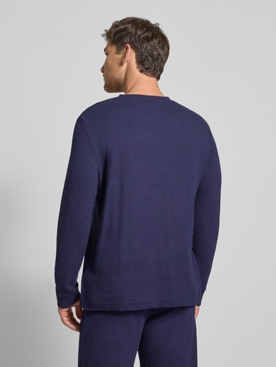 HUGO Regular Fit Langarmshirt aus Baumwoll-Mix Modell 'AUSTIN' Marine 5