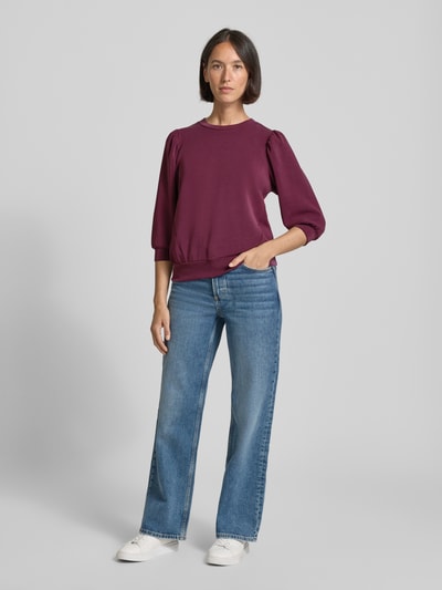 Selected Femme Regular fit pullover van modalmix, model 'TENNY' Prune - 1
