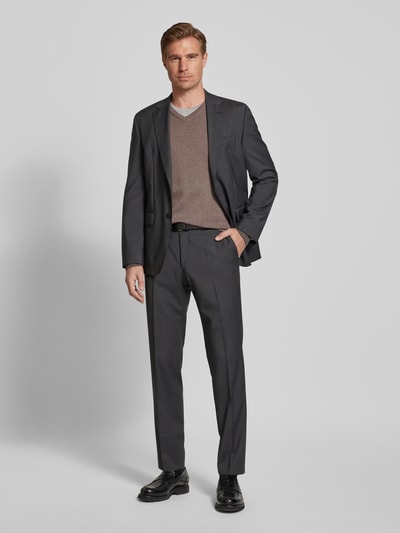 Fynch-Hatton Strickpullover mit Logo-Stitching Mittelbraun 1