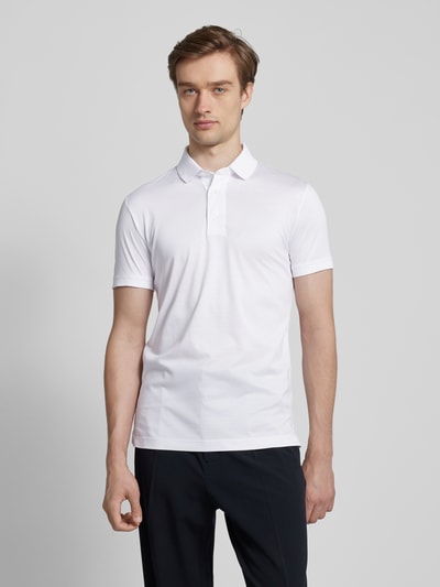 Emporio Armani Regular Fit Poloshirt mit Label-Detail Weiss 4