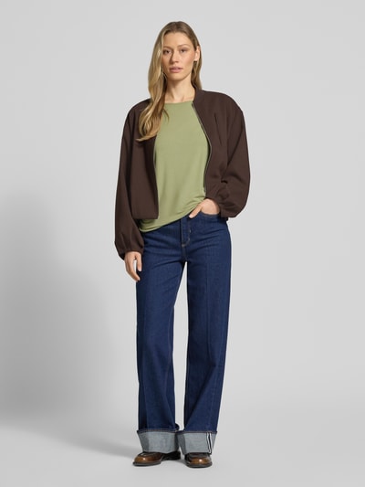 s.Oliver RED LABEL Loose Fit T-Shirt aus Viskose-Mix Khaki 1