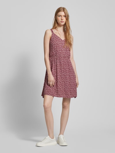 Only Knielanges Kleid mit Allover-Print Modell 'KARMEN' Altrosa 1