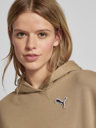 Puma Oversized hoodie met labelstitching Zand - 3